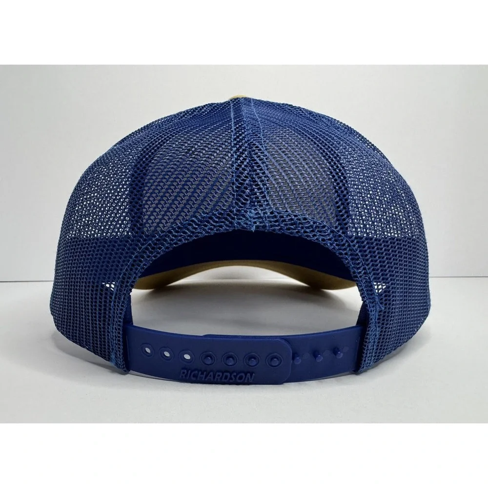 PAPA Cap Richardson 112 Trucker Hat SnapBack Camel Navy Gift New